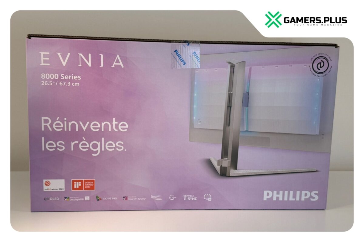 Philips Evnia 27M2N8500 Karton Rückansicht