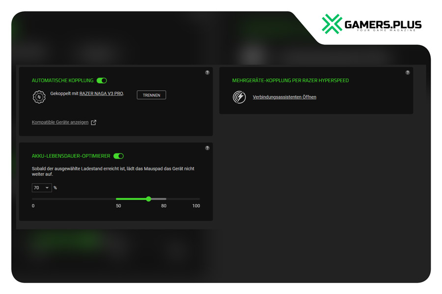 Razer HyperFlux V2 Synapse 4 Lade-Optimierung