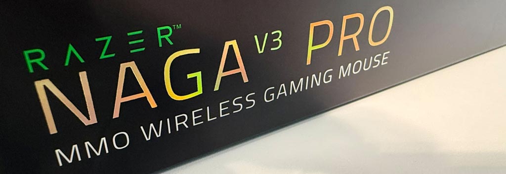 Razer Naga V3 Pro Schriftzug Verpackung